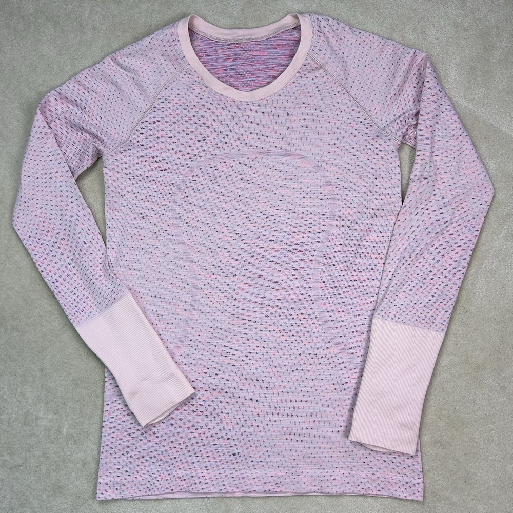 Lululemon Swiftly Tech Long Sleeve 2.0 Pink Shirt Women's 10 Top Gym Training